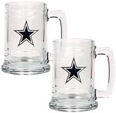 NFL Dallas Cowboys 2pc Glass Tankard Set
