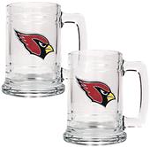 NFL Arizona Cardinals 2pc Glass Tankard Set