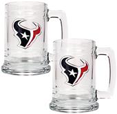 NFL Houston Texans 2pc Glass Tankard Set
