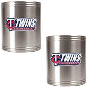 MLB Twins 2pc Stainless Steel Can Holder Set