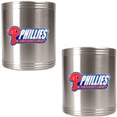 MLB Phillies 2pc Stainless Steel Can Holder Set