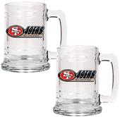NFL San Francisco 49ers 2pc Glass Tankard Set