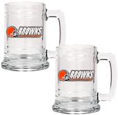 NFL Cleveland Browns 2pc Glass Tankard Set