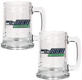 NFL Seattle Seahawks 2pc Glass Tankard Set