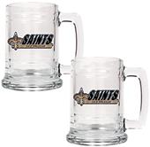 NFL New Orleans Saints 2pc Glass Tankard Set