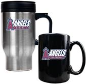 MLB Los Angeles Angels Travel Mug & Coffee Mug Set