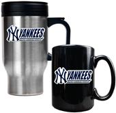 MLB New York Yankees Travel Mug & Coffee Mug Set