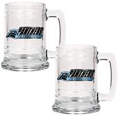 NFL Carolina Panthers 2pc Glass Tankard Set