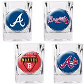 MLB Atlanta Braves 4pc Collector's Shot Glass Set