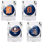 MLB Detroit Tigers 4pc Collector's Shot Glass Set