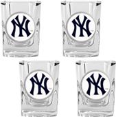 MLB New York Yankees 4pc Square Shot Glass Set