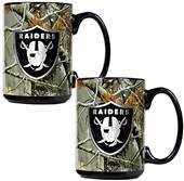 NFL Oakland Raiders 2pc Open Field Coffee Mug Set