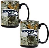 NFL Seattle Seahawks 2pc Open Field Coffee Mug Set