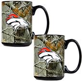 NFL Denver Broncos 2pc Open Field Coffee Mug Set