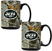 NFL New York Jets 2pc Open Field Coffee Mug Set