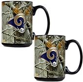 NFL St. Louis Rams 2pc Open Field Coffee Mug Set