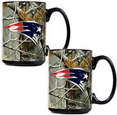 NFL New England Patriots Open Field Coffee Mug Set