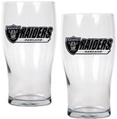 NFL Oakland Raiders 20 oz Pub Glass Set