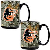 MLB Orioles 2pc Open Field Coffee Mug Set