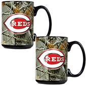 MLB Cincinnati Reds 2pc Open Field Coffee Mug Set