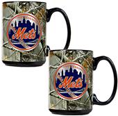 MLB New York Mets 2pc Open Field Coffee Mug Set