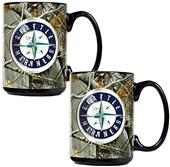MLB Seattle Mariners 2pc Open Field Coffee Mug Set