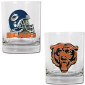 NFL Chicago Bears 14oz Rocks Glass 2 piece Set