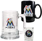 MLB Marlins Tankard, Coffee Mug & Shot Glass Set