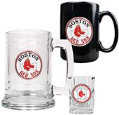MLB Red Sox Tankard, Coffee Mug & Shot Glass Set