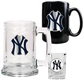MLB Yankees Tankard, Coffee Mug & Shot Glass Set