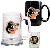 MLB Orioles Tankard, Coffee Mug & Shot Glass Set