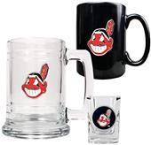 MLB Indians Tankard, Coffee Mug & Shot Glass Set