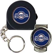 MLB Brewers Tape Measure Key Chain & Money Clip