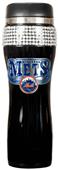 MLB Mets Black Stainless Bling Travel Tumbler
