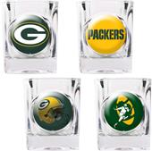 NFL Green Bay Packers 4pc Collector Shot Glass Set