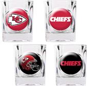 NFL Kansas City Chiefs 4pc Collector Shot Glasses