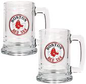 MLB Boston Red Sox 2pc Glass Tankard Set