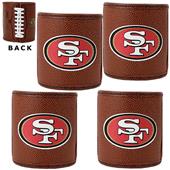 NFL San Francisco 49ers 4pc Football Can Holders