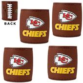 NFL Kansas City Chiefs 4pc Football Can Holder Set
