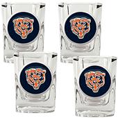 NFL Chicago Bears 4pc Square Shot Glass Set