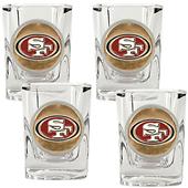 NFL San Francisco 49ers 4pc Square Shot Glass Set