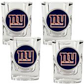 NFL New York Giants 4pc Square Shot Glass Set
