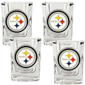 NFL Pittsburgh Steelers 4pc Square Shot Glass Set