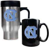 North Carolina Tar Heel Travel Mug Coffee Mug Set