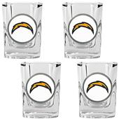 NFL San Diego Chargers 4pc Square Shot Glass Set