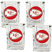 NFL Kansas City Chiefs 4pc Square Shot Glass Set