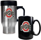 NCAA Ohio State Buckeye Travel Mug Coffee Mug Set