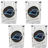NFL Carolina Panthers 4pc Square Shot Glass Set