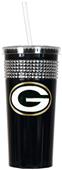 NFL Green Bay Packers 16oz Bling Tumbler w/ Straw