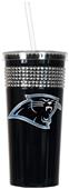 NFL Carolina Panthers 16oz Bling Tumbler w/ Straw
